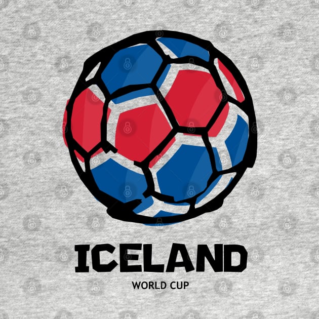 Iceland Football Country Flag by KewaleeTee